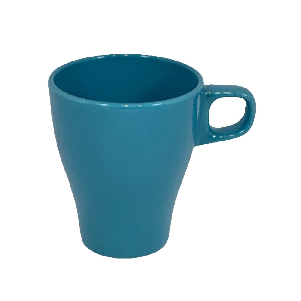 IKEA DINERA Turquoise Blue Coffee Mug Scandinavian Modern Tapered Ceramic Cup